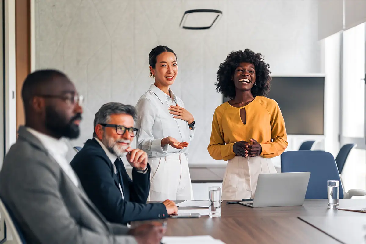 Business leaders discussion strategy